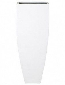 Кашпо Fiberstone glossy white ace 150