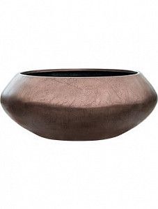 Кашпо Metallic silver leaf bowl ufo matt coffee 22 см
