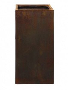 Кашпо Static (grc) square rusty