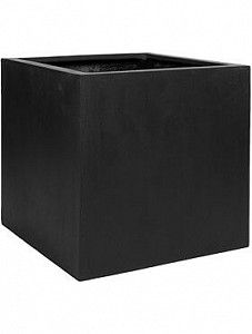 Кашпо Fiberstone block black xl