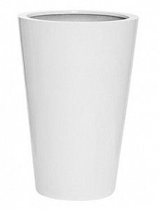 Кашпо Fiberstone glossy white belle xxl
