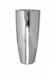 Кашпо Fiberstone platinum silver dax l