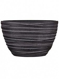 Кашпо Capi "Nature planter oval ii loop black" (упаковка 4 шт.)