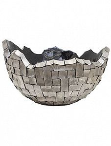 Кашпо Oceana steel bowl grey 36 см.