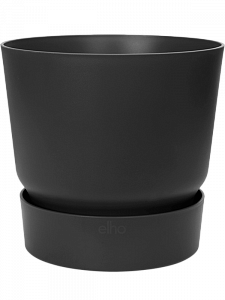 Кашпо Greenville round living black 18,5 см.