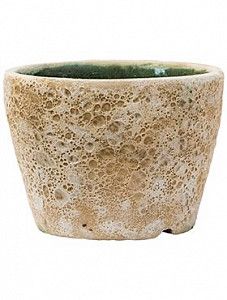 Кашпо Lava couple straight relic beige (glazed inside) 13 см.