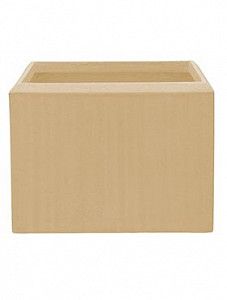 Кашпо Polystone plain cube natural 25 см.