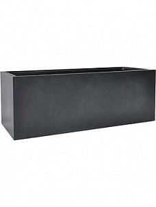 Кашпо Basic rectangle dark grey (с техническим кашпо) 40 см.