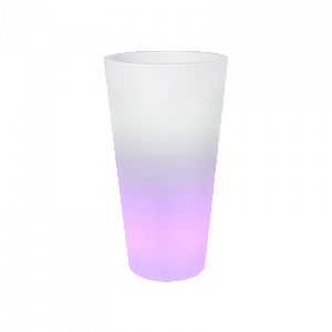 Светящееся кашпо Pure® straight high smart led transparent 80 см.