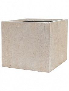 Кашпо Raindrop cube beige 45 см.