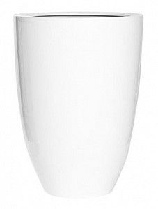 Кашпо Fiberstone glossy white ben xl