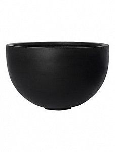 Кашпо Fiberstone bowl black 28 см.