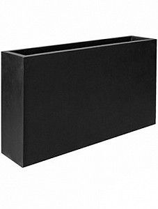 Кашпо Fiberstone jort slim black s