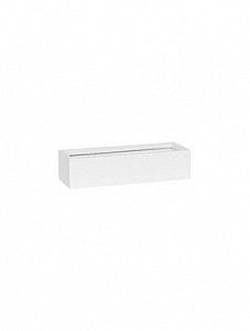 Кашпо Fiberstone matt white balcony slim low xs