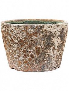 Кашпо Lava couple straight relic rust metal (glazed inside) 17 см.