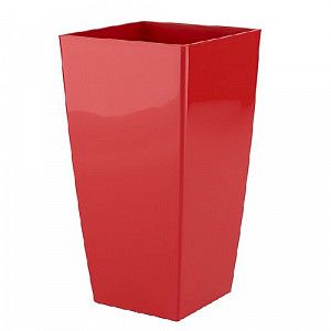 Кашпо Артевази Pisa L40 W40 H78 см красное глянцевое