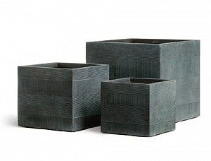 Кашпо TREEZ ERGO-Graphics-Куб-Окись с медной патиной д-30