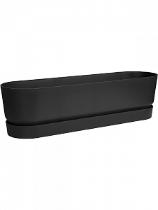 Кашпо Greenville trough long living black L18.5