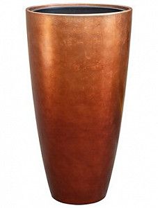 Кашпо Metallic silver leaf partner matt copper (с техническим кашпо) D40 H75