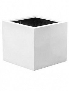 Кашпо Fiberstone glossy white jumbo without feet l