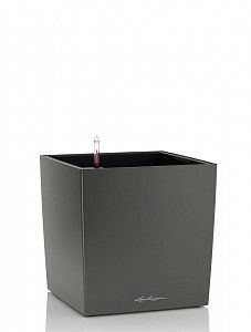 Кашпо Lechuza Cube антрацитовый металлик 40 см.