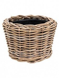 Кашпо Drypot rattan round grey 20 см.