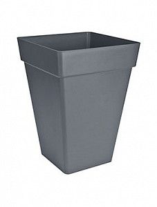 Кашпо Loft urban square high anthracite 51 см.