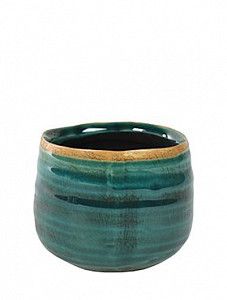 Кашпо Indoor pottery pot iris turqoise 7 см. (упаковка 12 шт.)