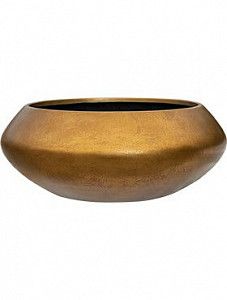 Кашпо Metallic silver leaf bowl ufo matt honey 22 см
