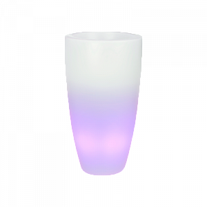 Светящееся кашпо Pure® soft round high smart led light transparent 90 см.