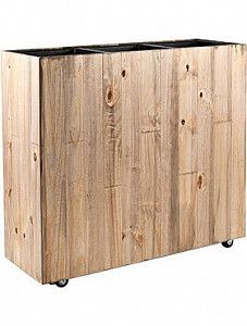 Кашпо Marrone divider dark flame wood with wheels L100