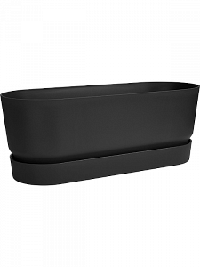 Кашпо Greenville trough long living black L17.9