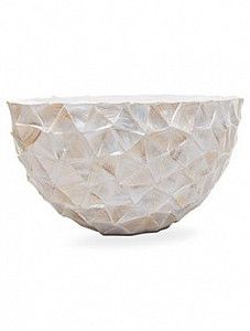Кашпо Shell oval mother of pearl white