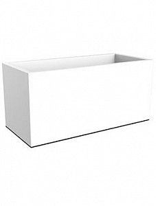 Кашпо Vivo long rectangle with wheels white matt