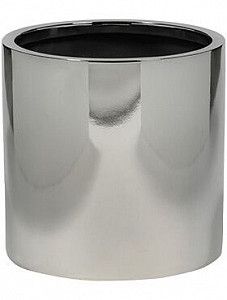 Кашпо Fiberstone platinum silver puk m