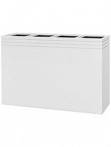 Кашпо Line-up rectangle matt white (with liner) L117 W30 H75