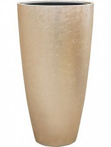 Кашпо Metallic silver leaf partner matt light champagne (с техническим кашпо) D40 H75