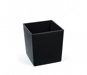 Черный пластиковый горшок "Ella cubi" с вкладкой 30 см.