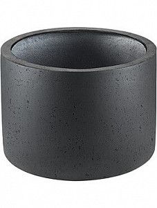 Кашпо Grigio cylinder anthracite-concrete 41 см.