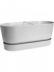 Кашпо Greenville terrace trough wheels living concrete L33,5