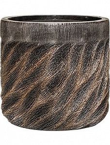 Кашпо Luxe lite universe wave cylinder bronze 38 см.