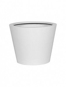 Кашпо Fiberstone matt white bucket xs