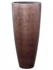 Кашпо Metallic silver leaf partner matt coffee (с техническим кашпо) D40 H90