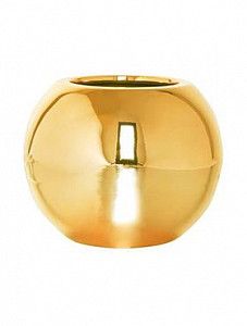 Кашпо Fiberstone platinum glossy gold beth xs