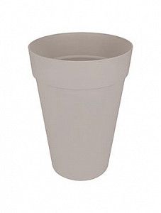 Кашпо Loft urban round high warm grey 46 см.