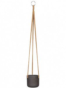 Подвесное кашпо Rough charlie (hanging) xxs black washed