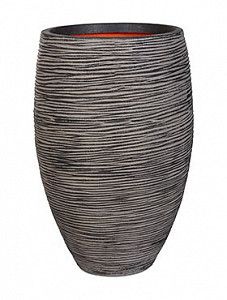 Кашпо Capi "Nature rib nl vase elegant deluxe i antracita"