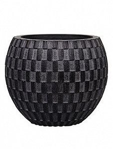 Кашпо Capi "Nature vase eggplanter iii wave black" (упаковка 2 шт.)