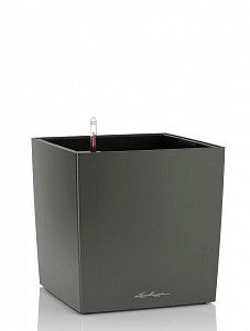 Кашпо Lechuza Cube антрацитовый металлик 50 см.