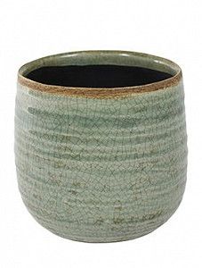 Кашпо Indoor pottery pot iris mint 14 см. (упаковка 6 шт.)